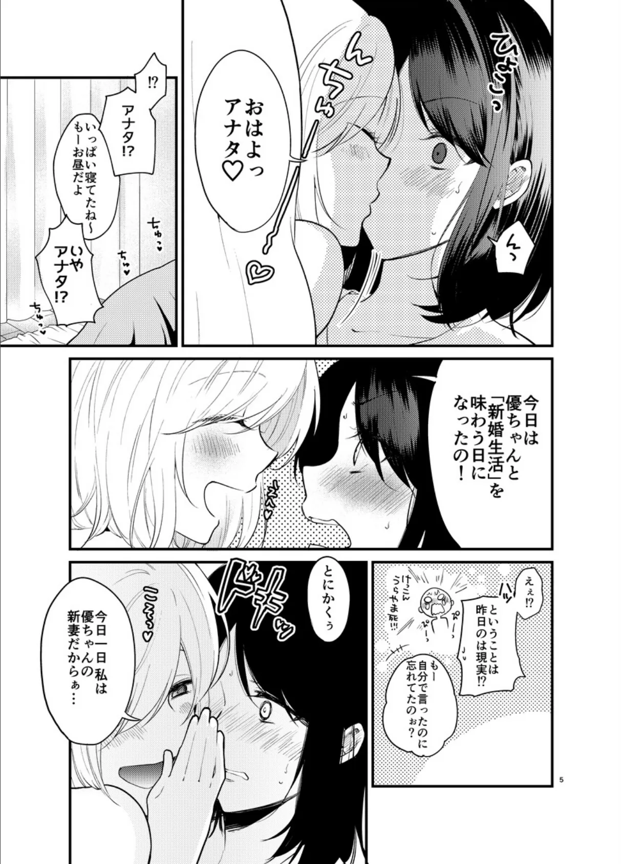 百合カップルが新婚ごっこしてみた結果。 7ページ