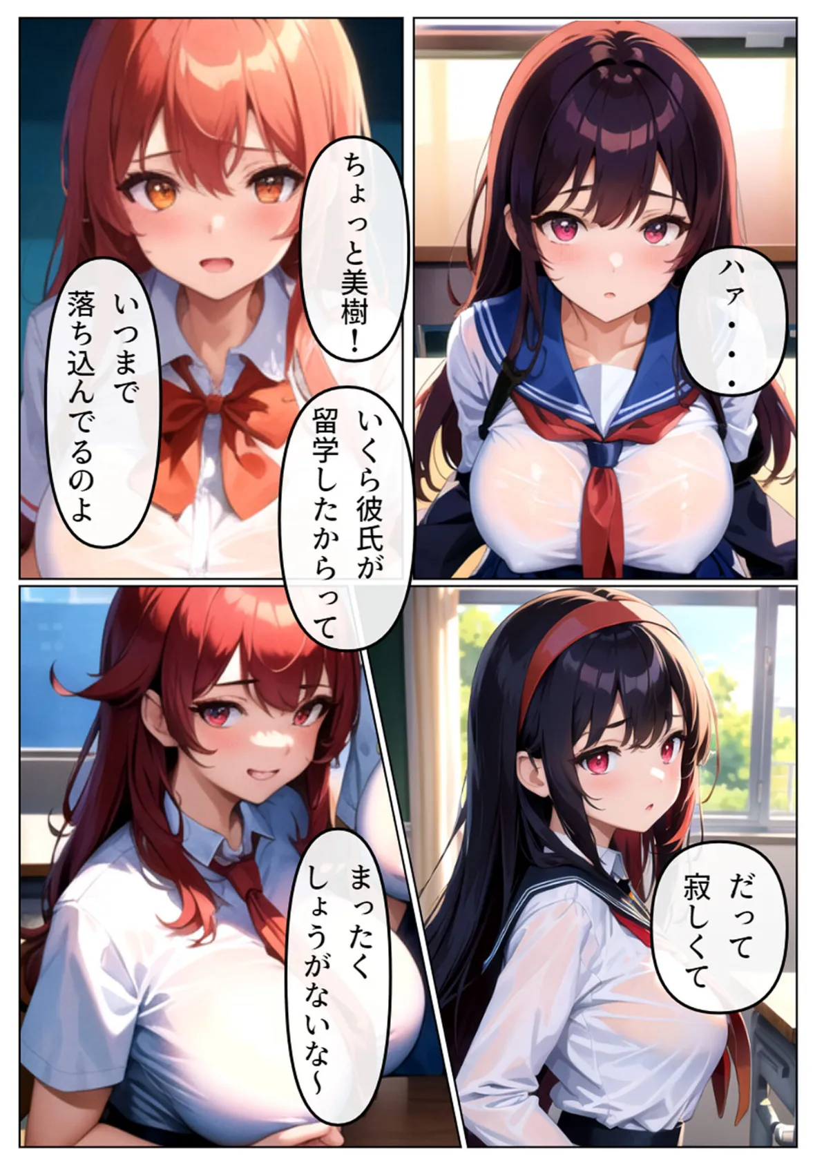 清純彼女がヤリチン男に堕とされる モザイク版 4ページ