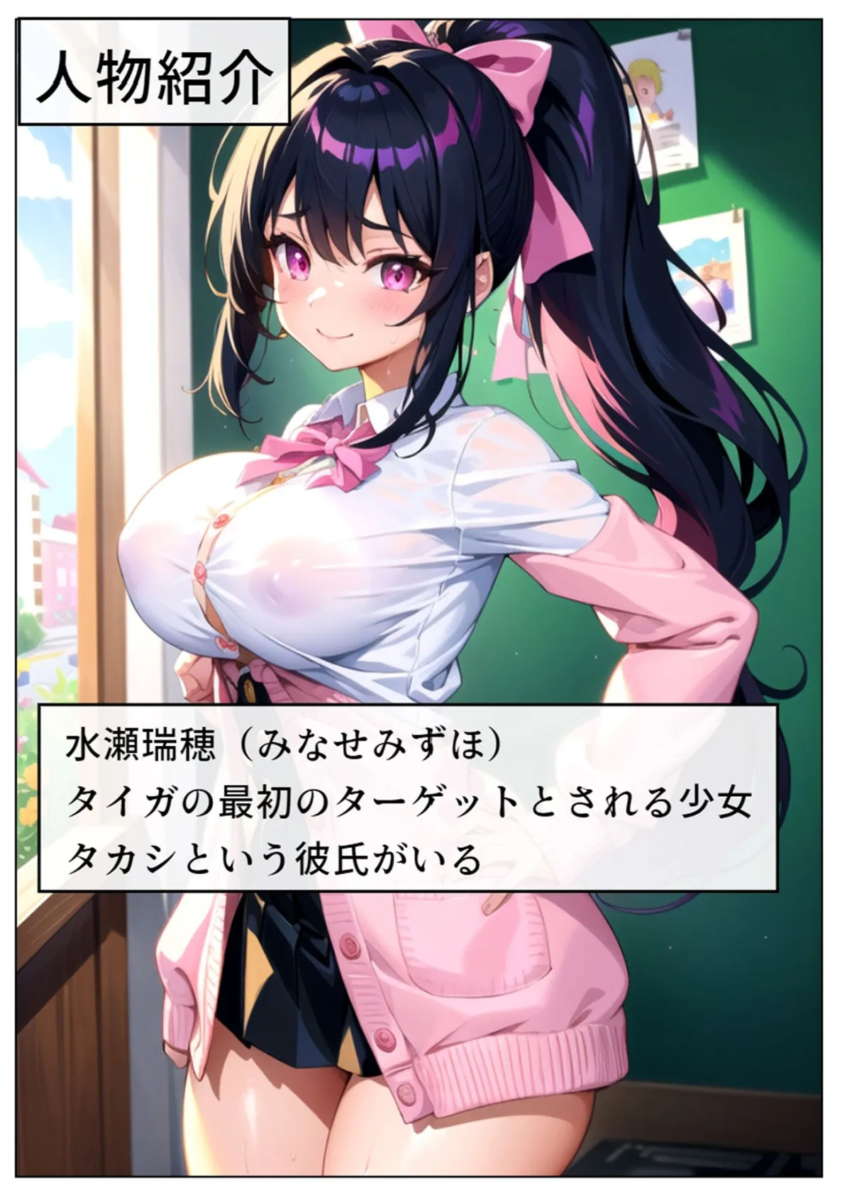 巨乳女子がヤリチン転校生に寝取られる 淫らに変えられる彼女-水瀬瑞穂編- モザイク版 4ページ